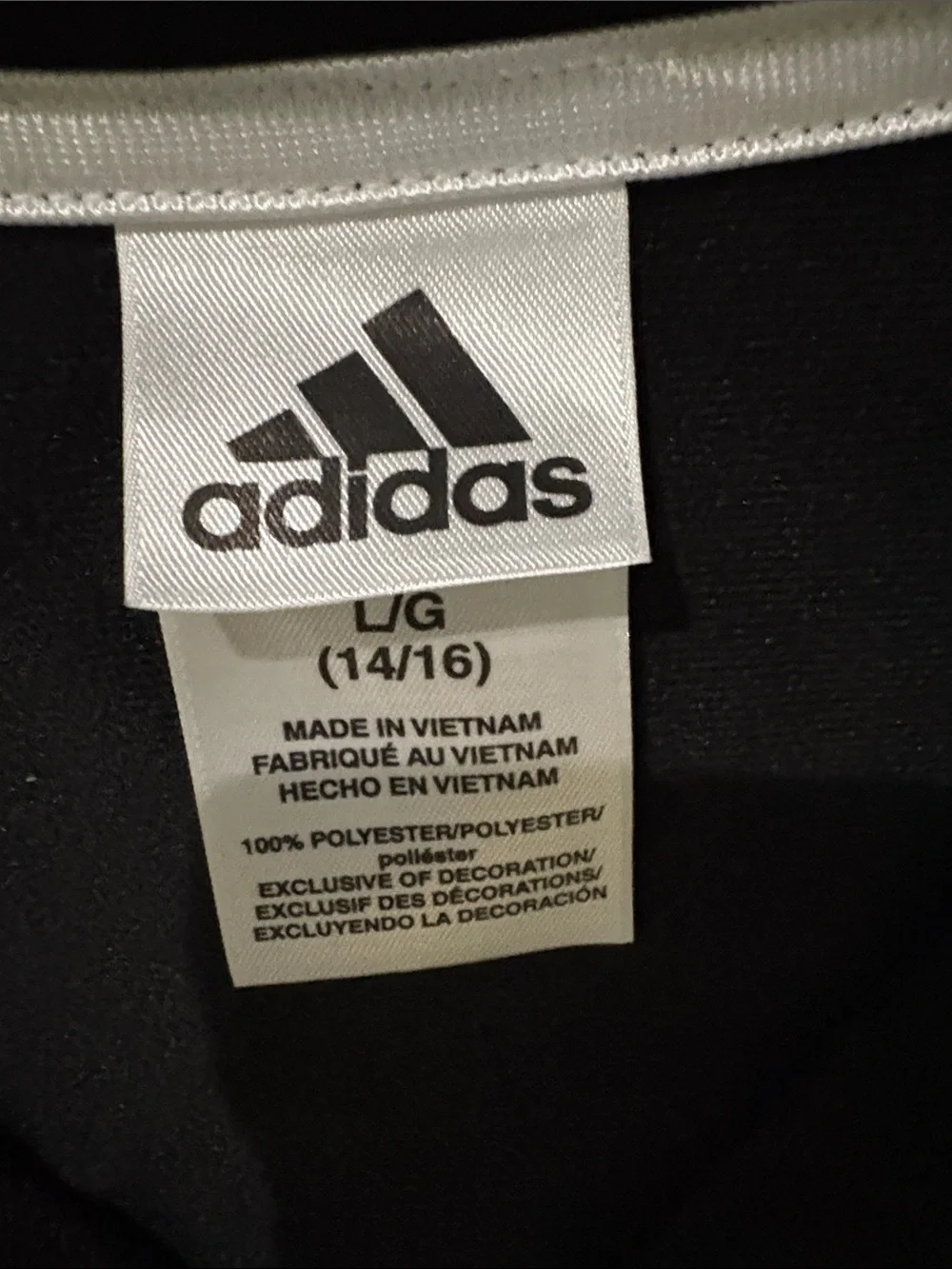 adidas Black Track Jacket with White 3-Stripe Detail